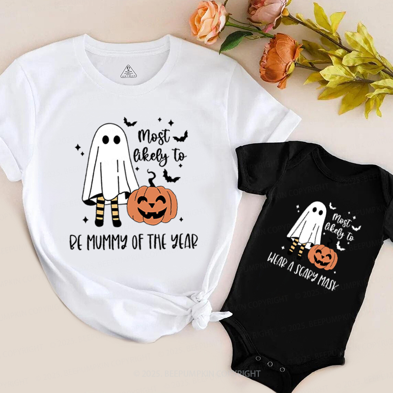 Personalized Funny Ghost Pumpkin Halloween Family Matching Shirts