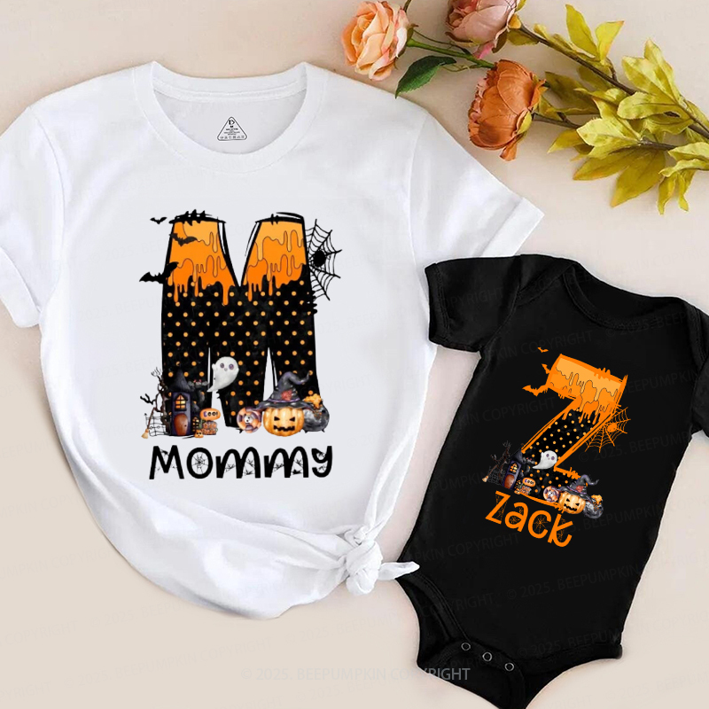 Personalized Monogrammed Halloween Family Matching Shirts