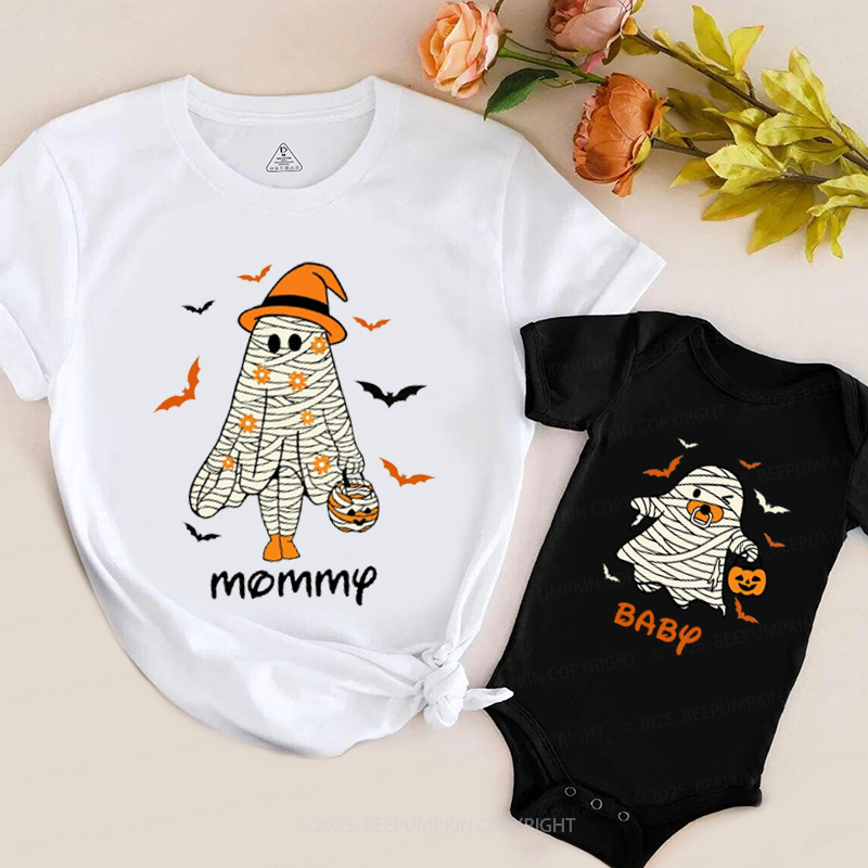 Personalized Spooky Season Trick-Or-Treat Halloween Family Matching Shirts