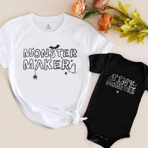 Personalized Little Monster Crew Halloween Family Matching Shirts