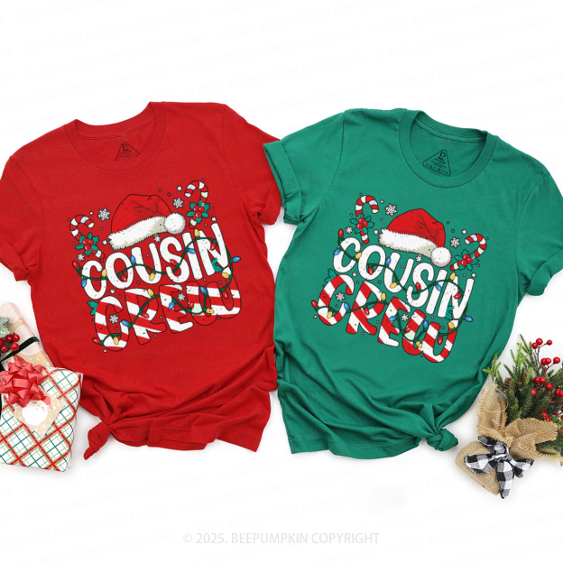 Christmas Cousin Crew Family Matching T-Shirts Beepumpkin
