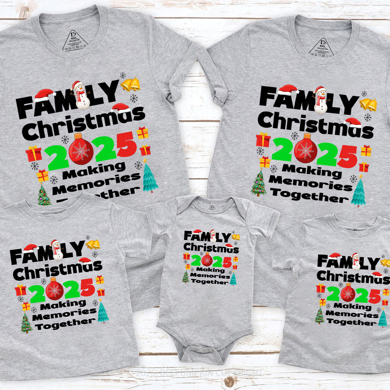 Christmas Group 2025 Family Matching T-Shirts Beepumpkin