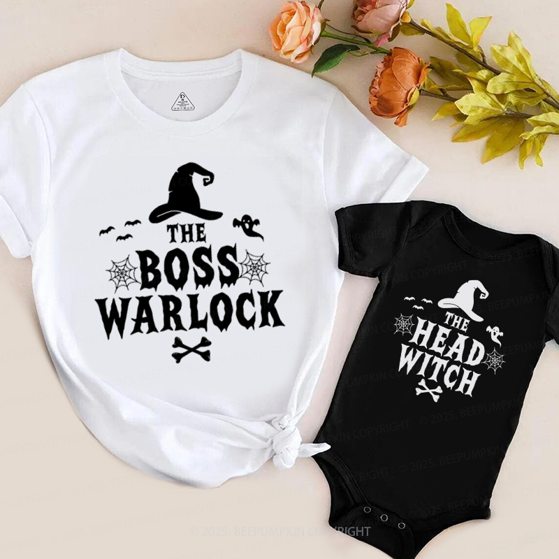 Personalized Witch & Pumpkin Crew Halloween Family Matching Shirts