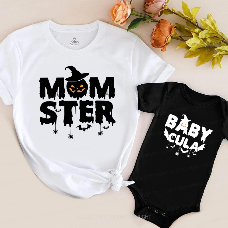 Personalized Halloween Momster Dadcula Family Matching Shirts