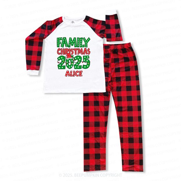 Personalized Christmas Christmas Neon Family Matching Pajamas