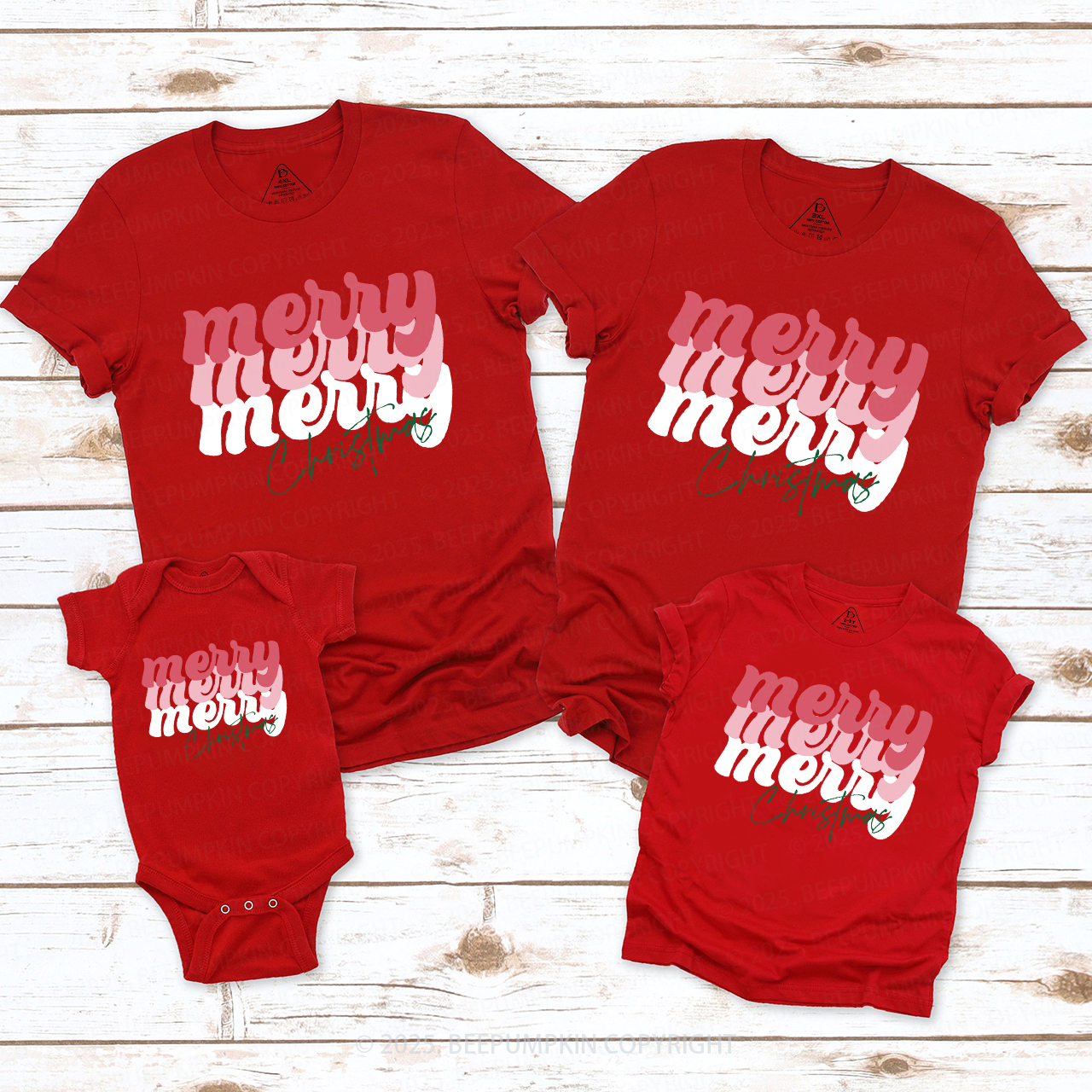 Merry Christmas Family Matching Shirts Beepumpkin