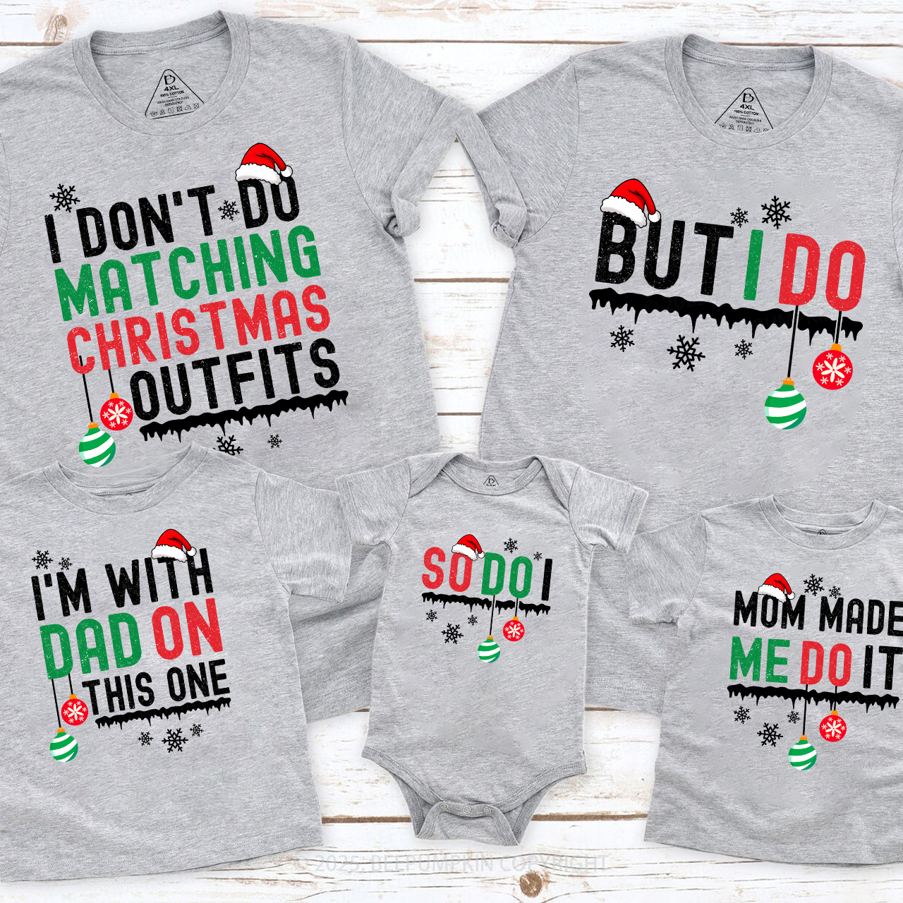 Personalized I Don't Do Family Matching T-Shirts Beepumpkin