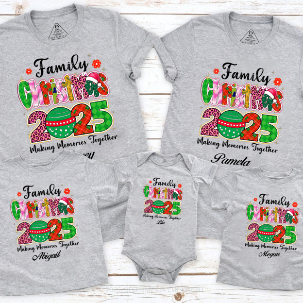 Personalized 2025 Making Memories Together Family Matching T-Shirts Beepumpkin