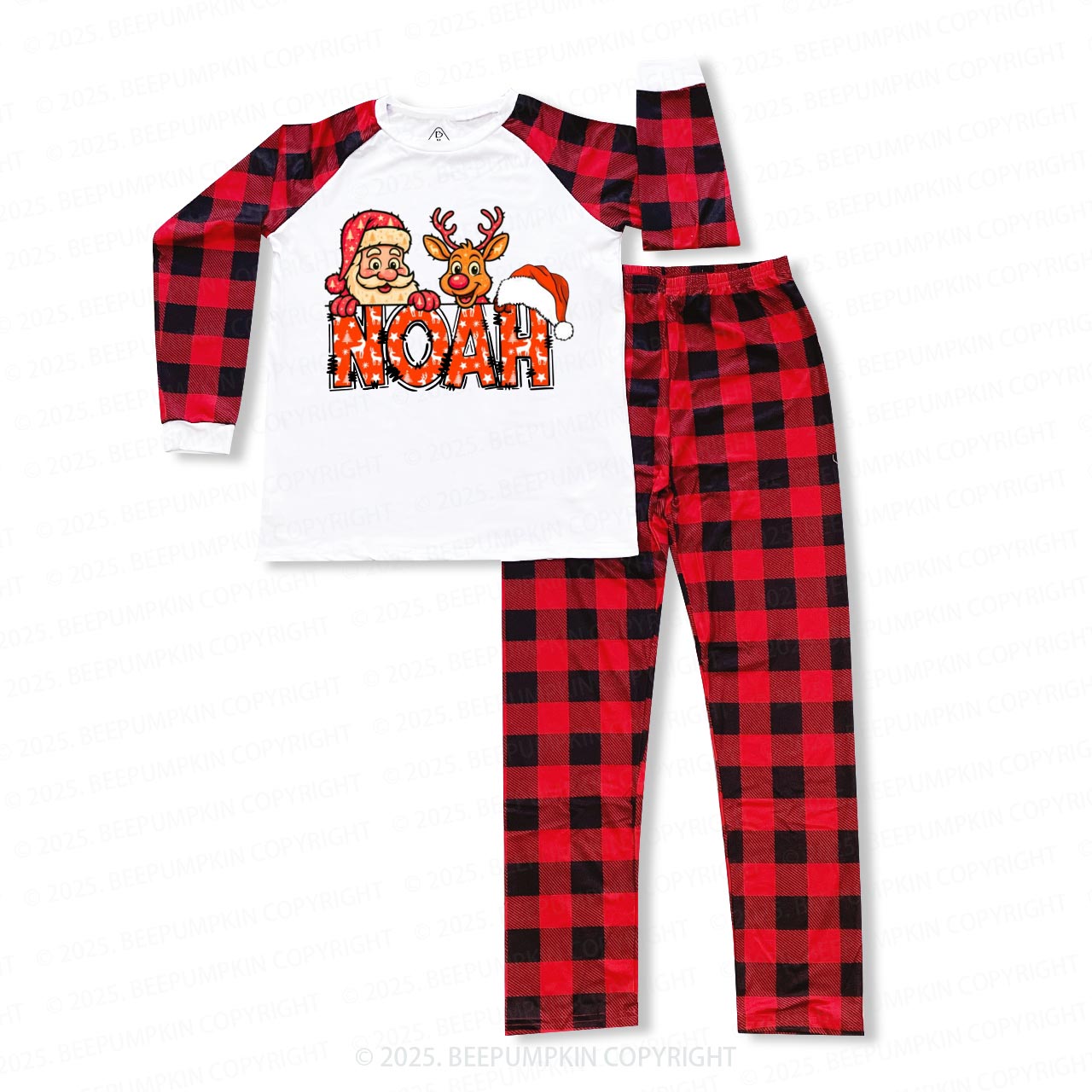 Personalized Santa's Favorite Name Family Matching Pajamas
