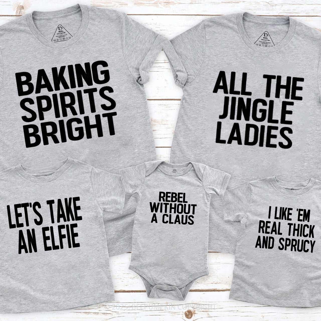 Personalized 24 Christmas Quotes Family Matching T-Shirts Beepumpkin