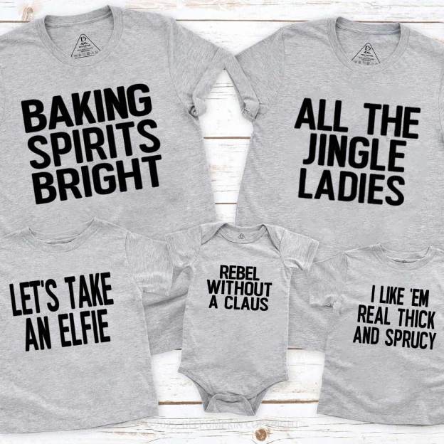 Personalized 24 Christmas Quotes Family Matching T-Shirts Beepumpkin