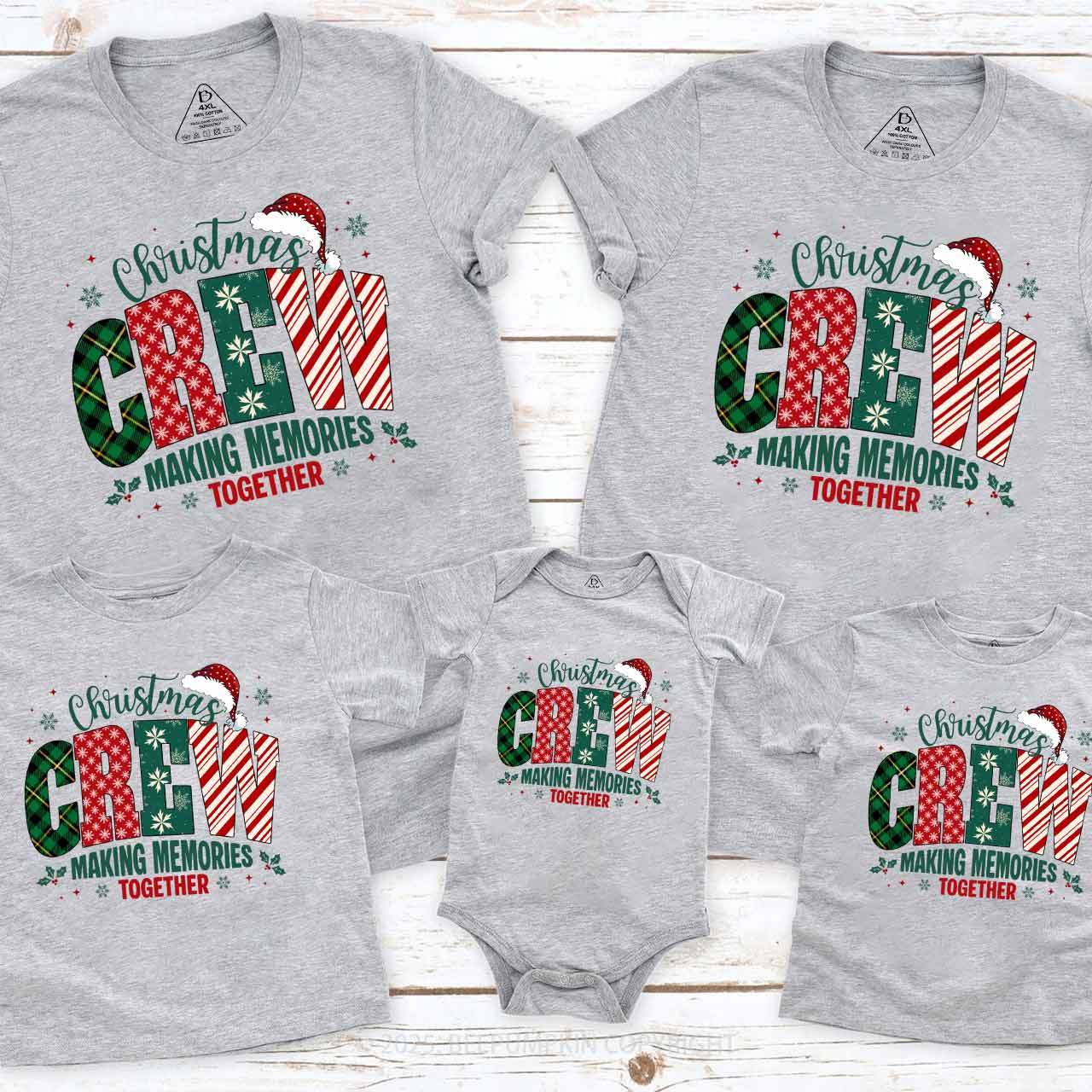Funny Christmas Crew Family Matching T-Shirts Beepumpkin
