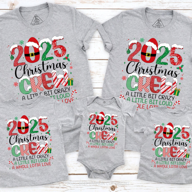 Holiday Cheer Crew 2025 Family Matching T-Shirts Beepumpkin