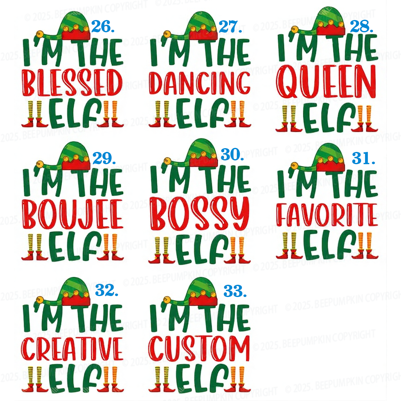 I'm The Elf Family Matching T-Shirts Beepumpkin