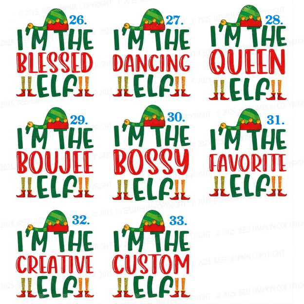 I'm The Elf Family Matching T-Shirts Beepumpkin