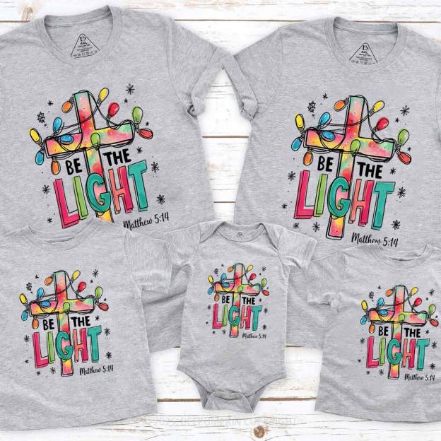 Be The Light Family Matching T-Shirts Beepumpkin