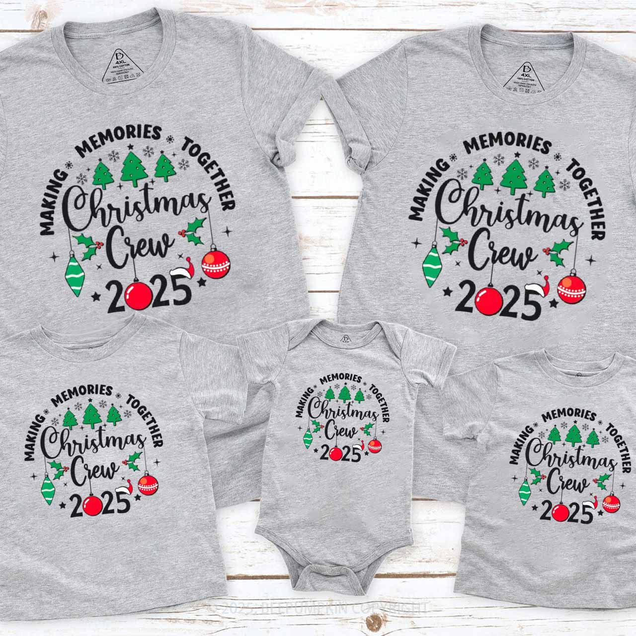 Christmas Crew 2025 Family Matching T-Shirts Beepumpkin