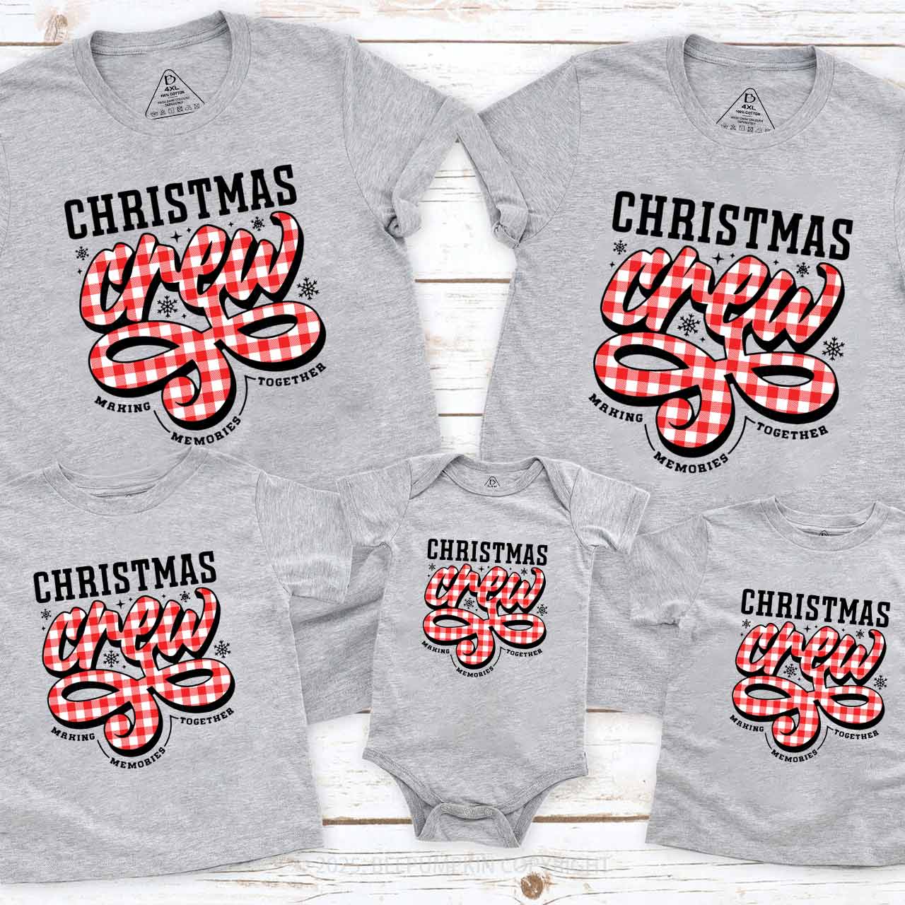 Christmas Crew Family Matching T-Shirts Beepumpkin
