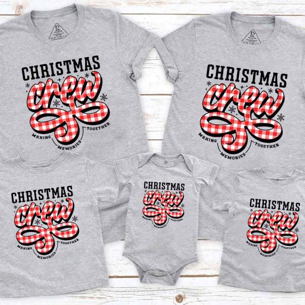 Christmas Crew Family Matching T-Shirts Beepumpkin