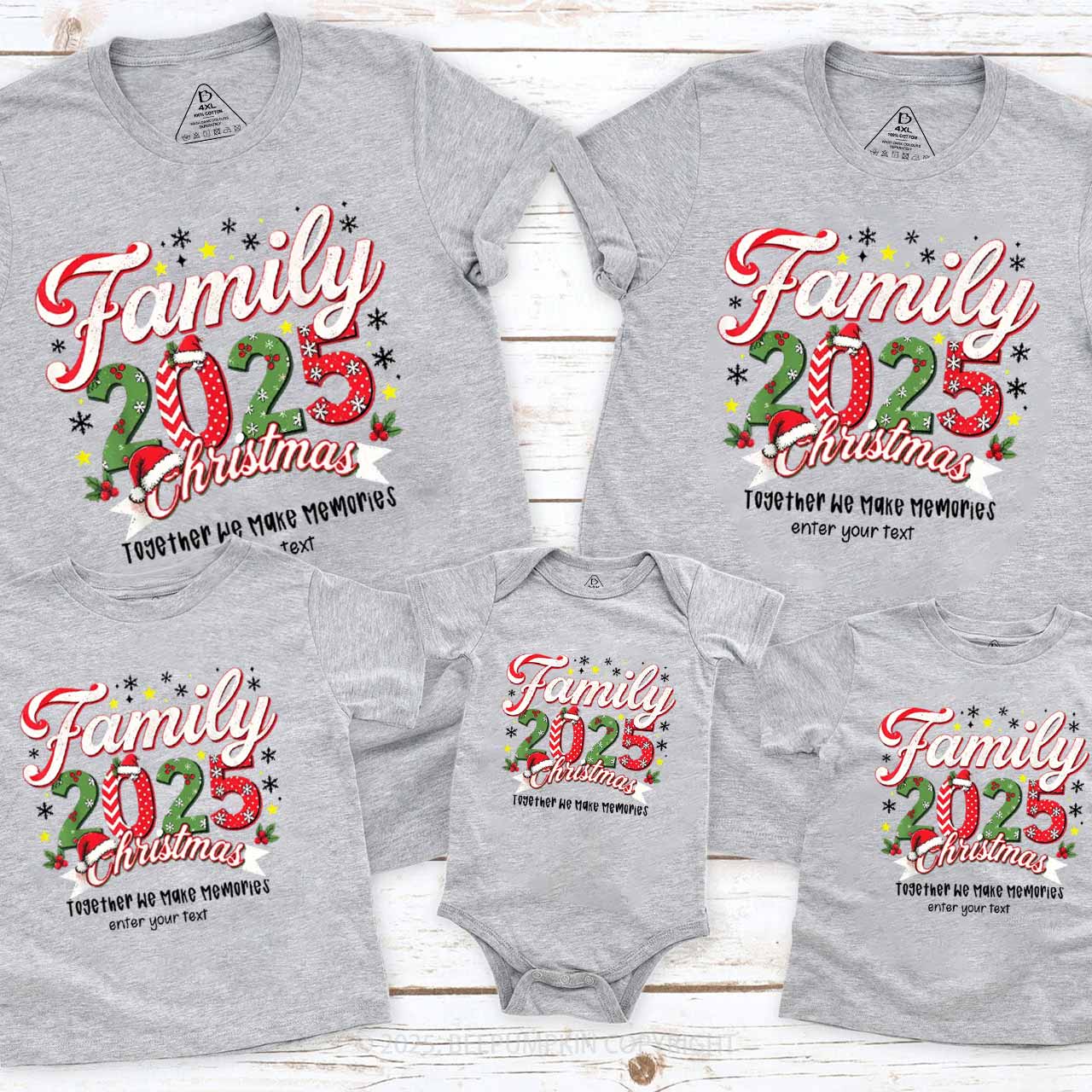 Personalized 2025 Christmas Cheer Family Matching T-Shirts Beepumpkin