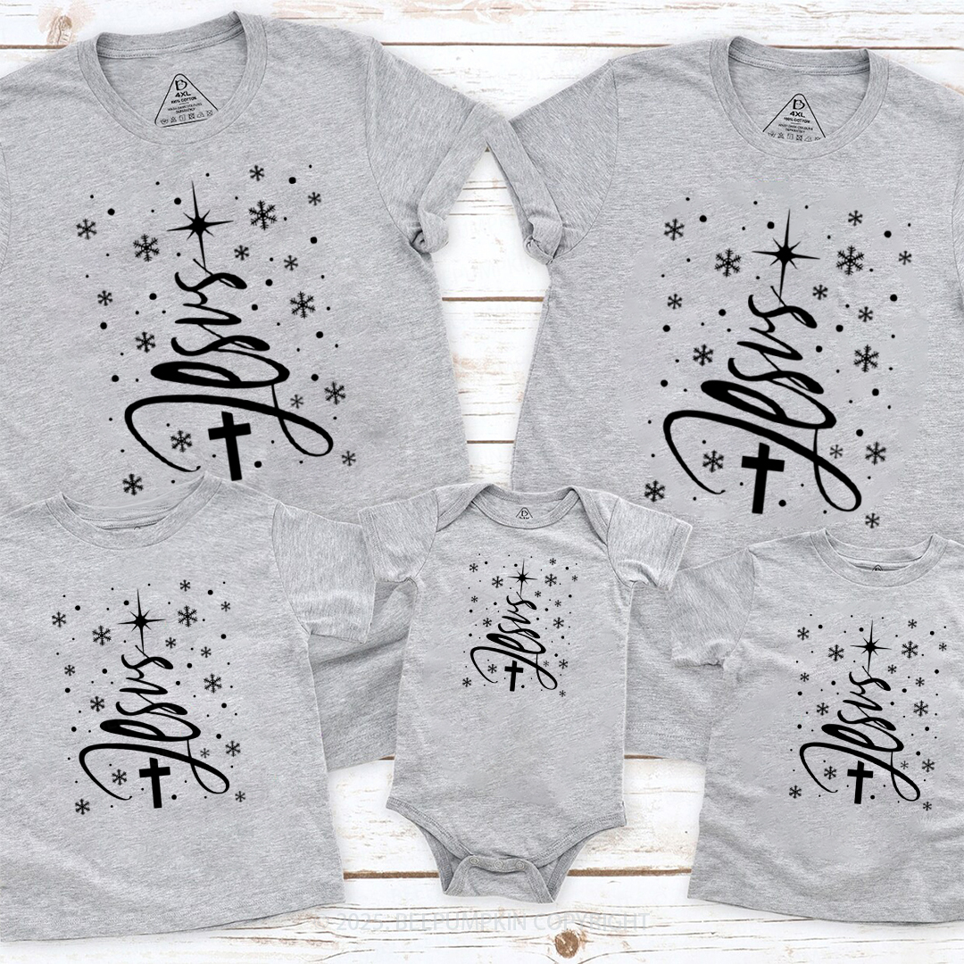 Jesus Christmas Tree Family Matching T-Shirts Beepumpkin