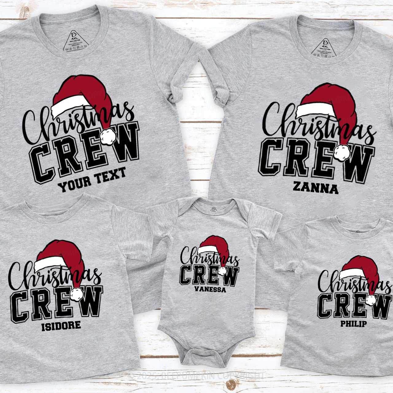 Personalized Christmas Crew Group Family Matching T-Shirts Beepumpkin