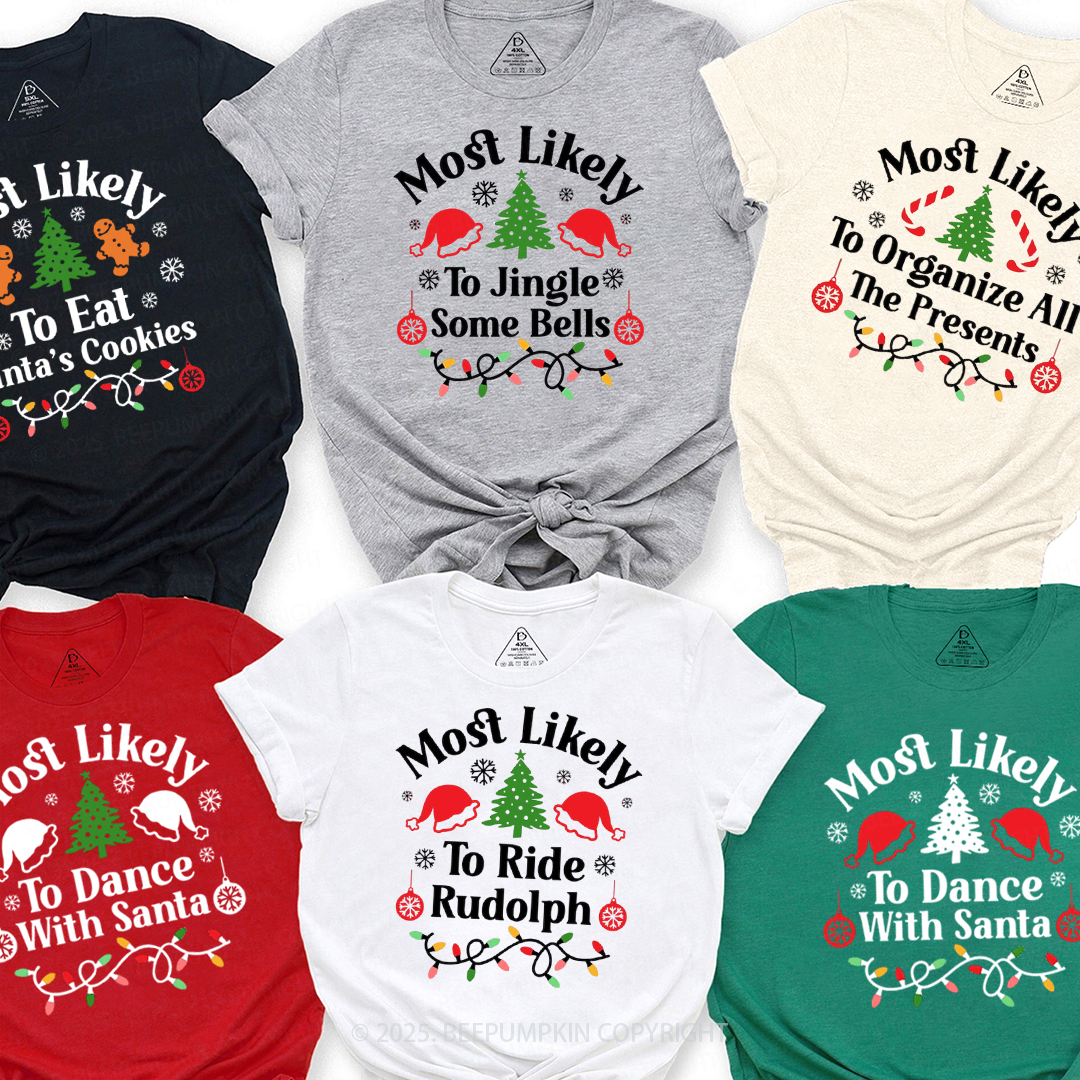 24 Personalized Most Likely To Family Matching T-Shirts Beepumpkin
