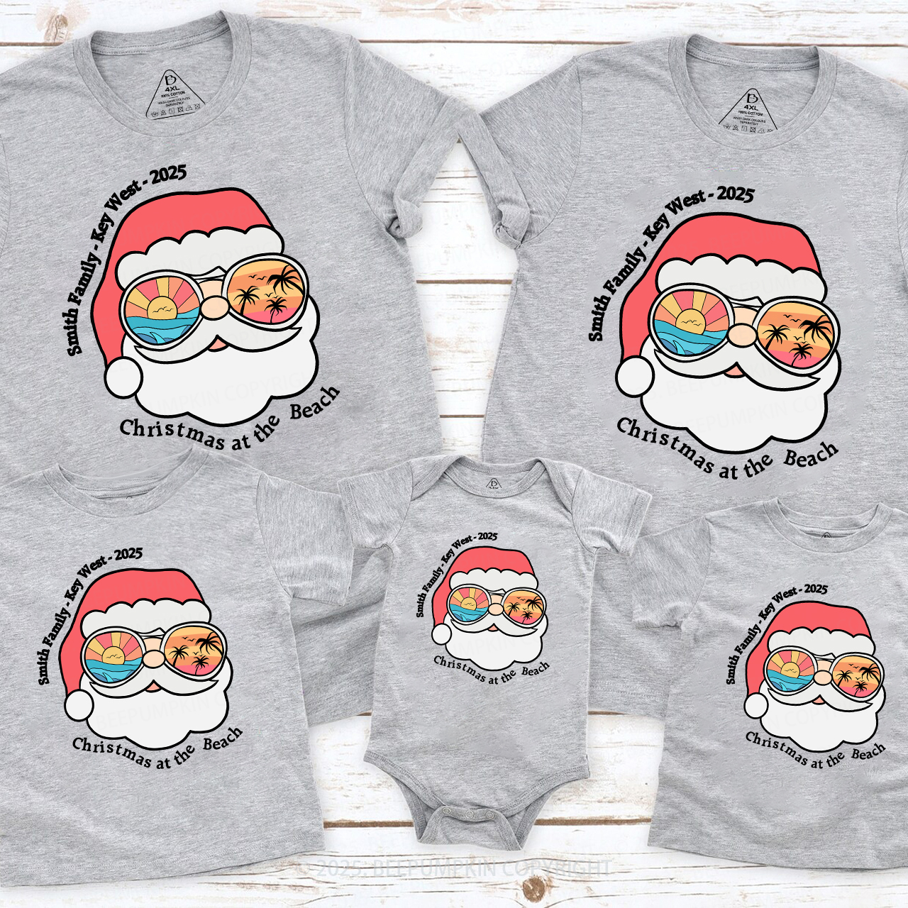 Personalized Christmas Vacation Family Trip Family Matching T-Shirts