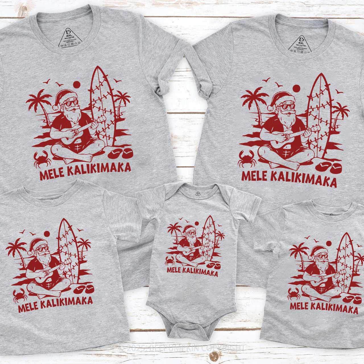 Personalized Mele Kalikimaka Family Matching T-Shirts Beepumpkin