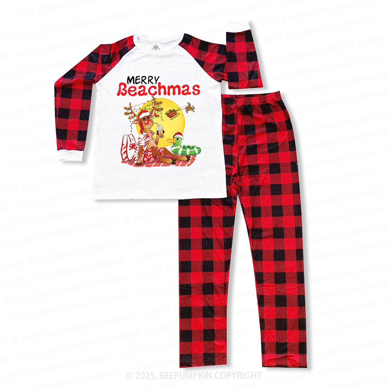 Personalized Tropical Beach Christmas Family Matching Pajamas