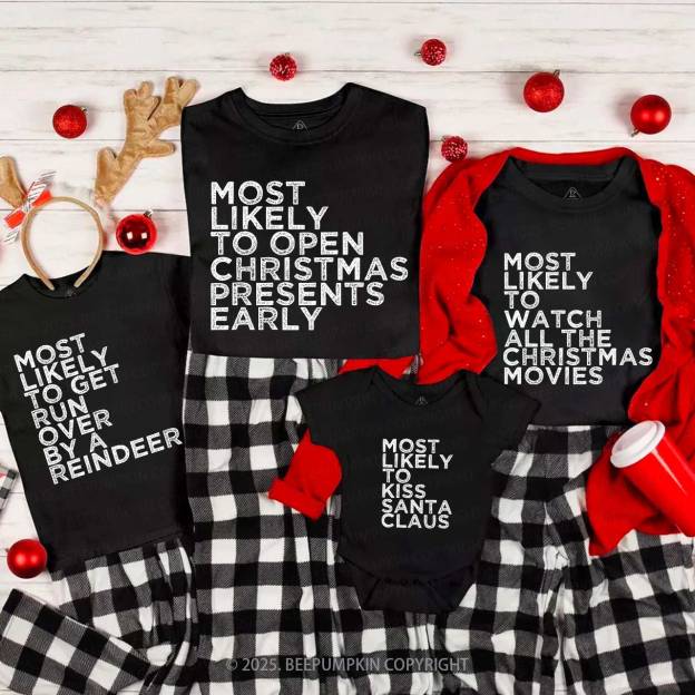 Personalized 25 Most Likely Family Matching T-Shirts Beepumpkin