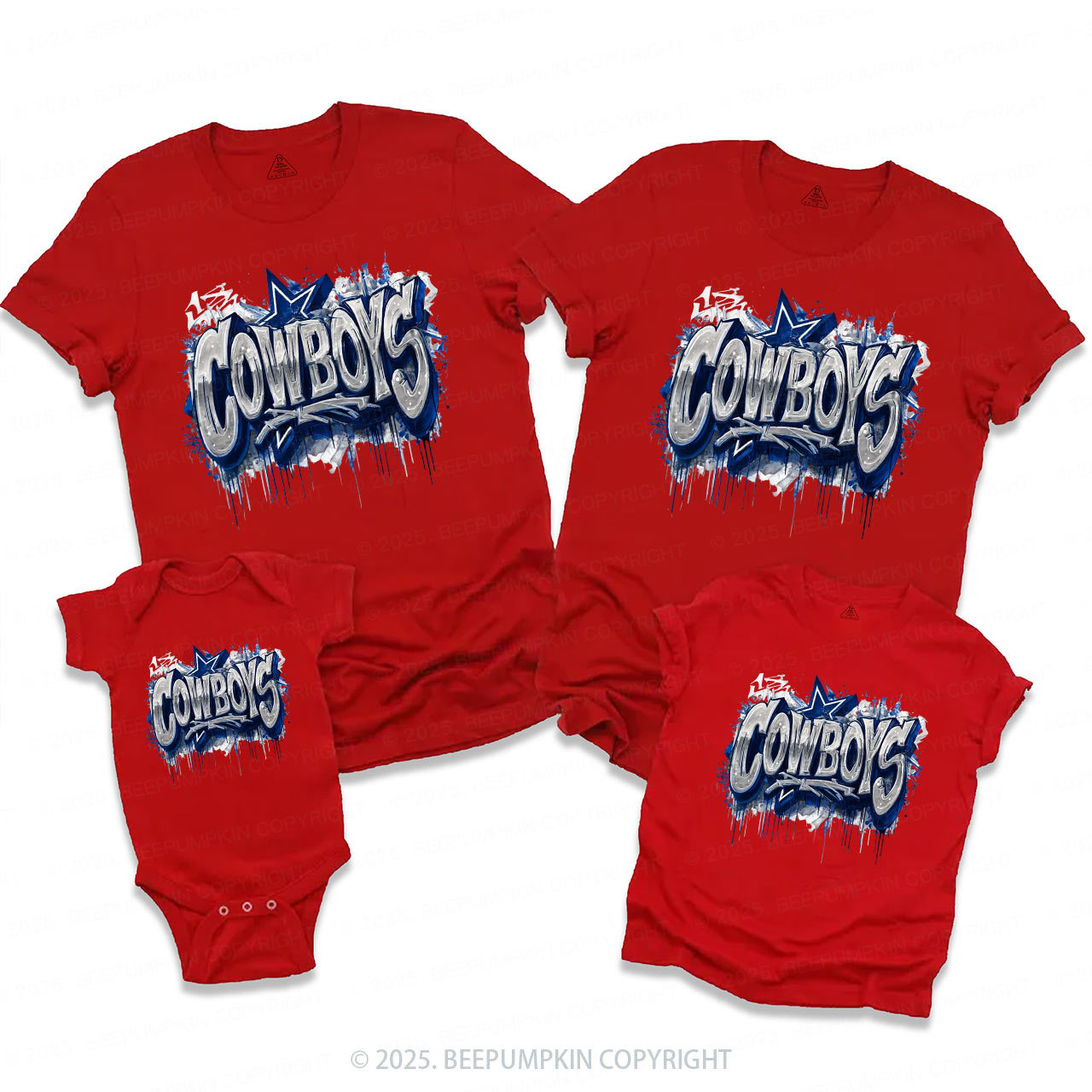 Bold Star Crew Family Matching Tees Beepumpkin