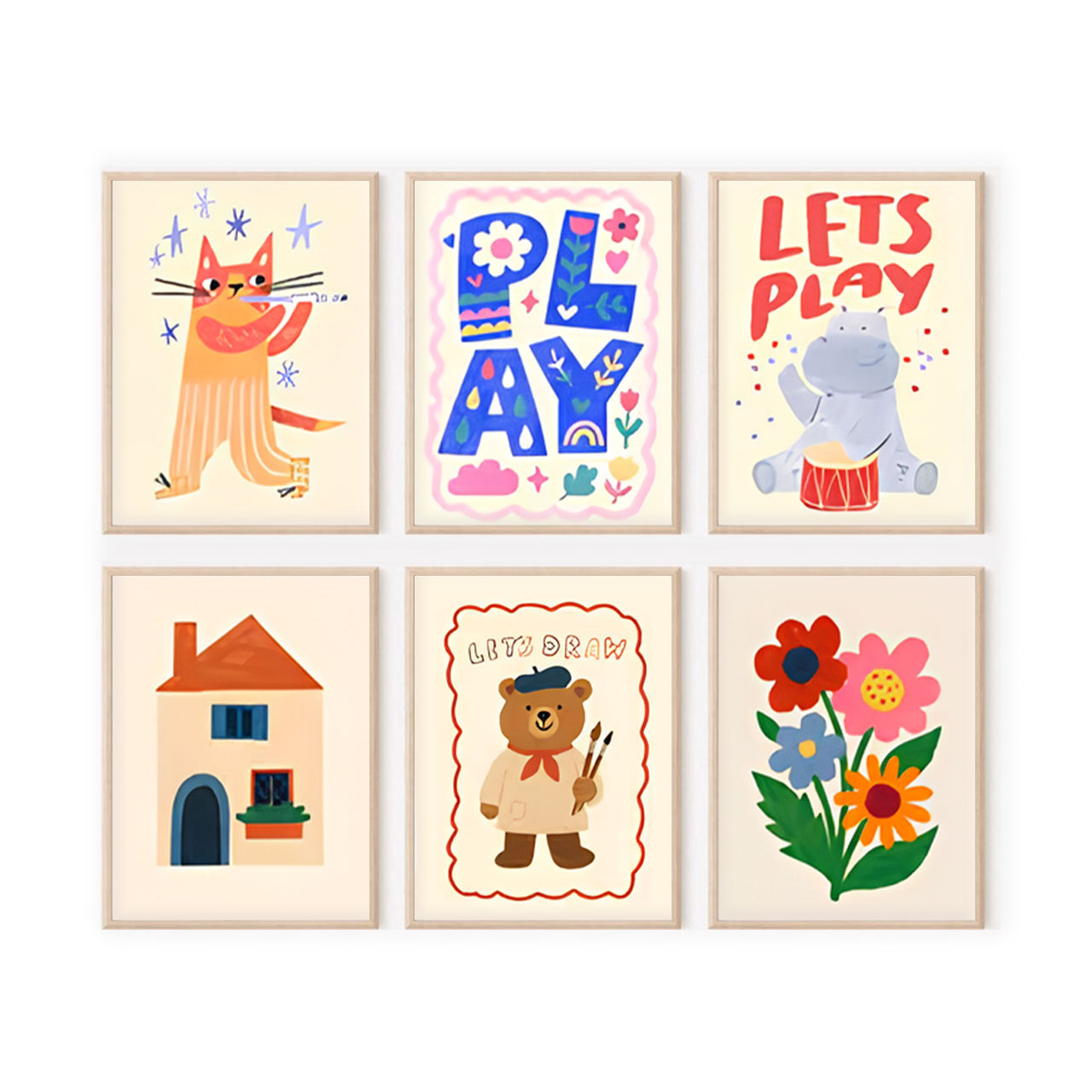 Modern Kid's Room Digital Nursery Wall Art