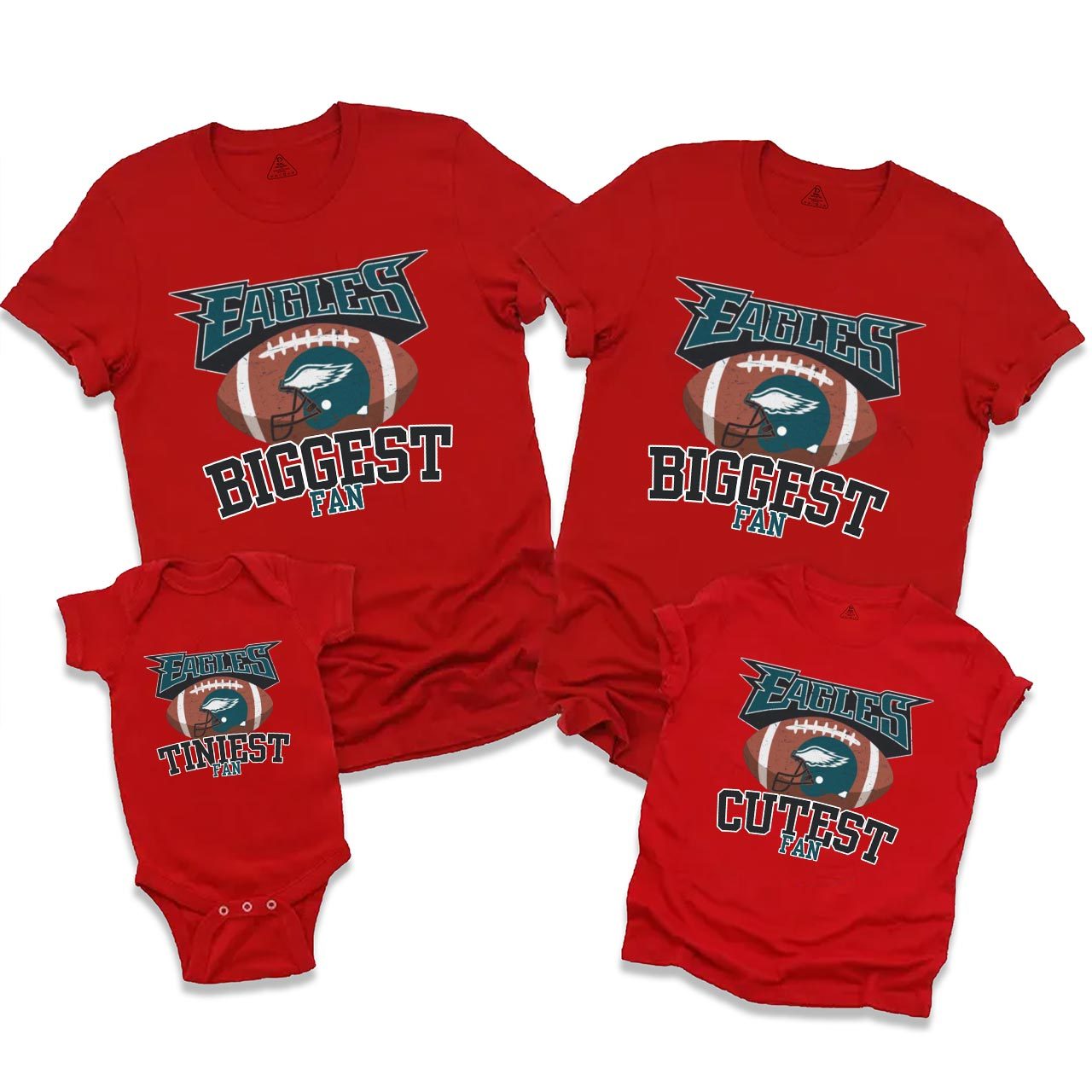 Personalized Football Biggest Fan Family Matching Tees Beepumpkin