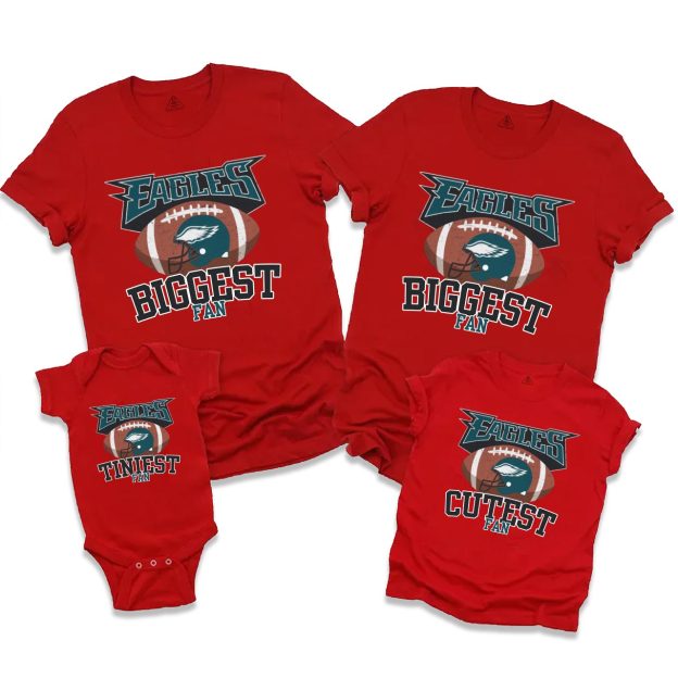 Personalized Football Biggest Fan Family Matching Tees Beepumpkin