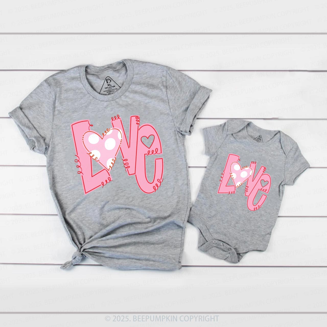 Heart Love Valentine's Day Family Shirt