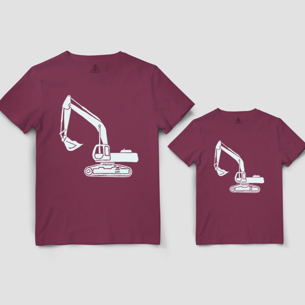 Excavator Du Dad&Me Matching Shirts