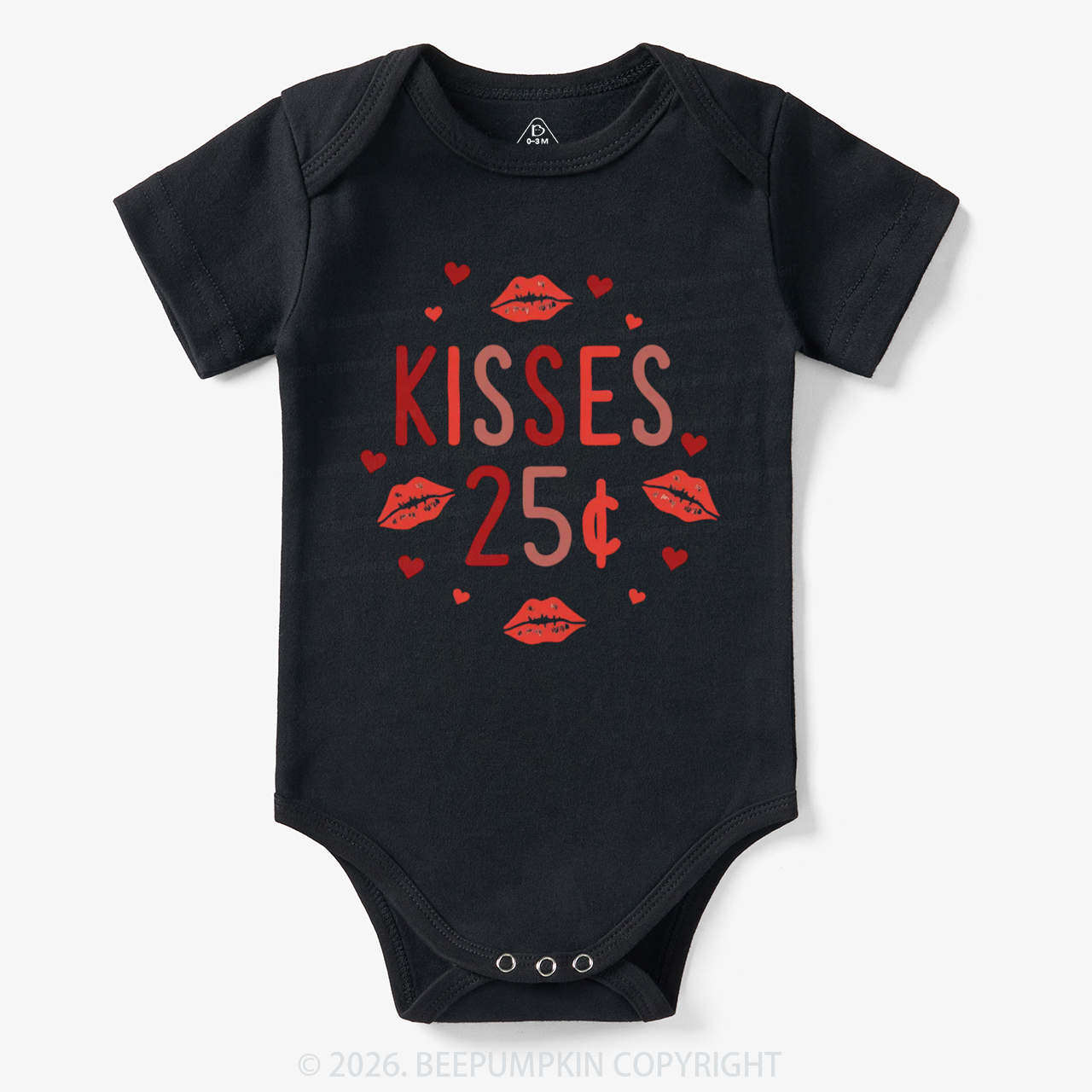 Kisses 25 Cents Valentine's Day Bodysuit