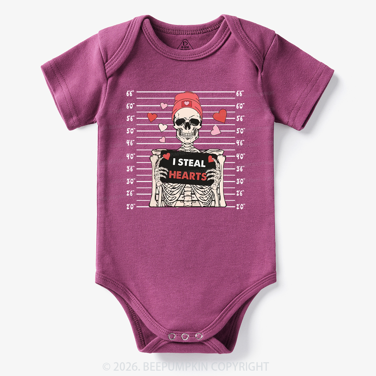 I Steal Hearts Skeleton Valentine's Day Bodysuit