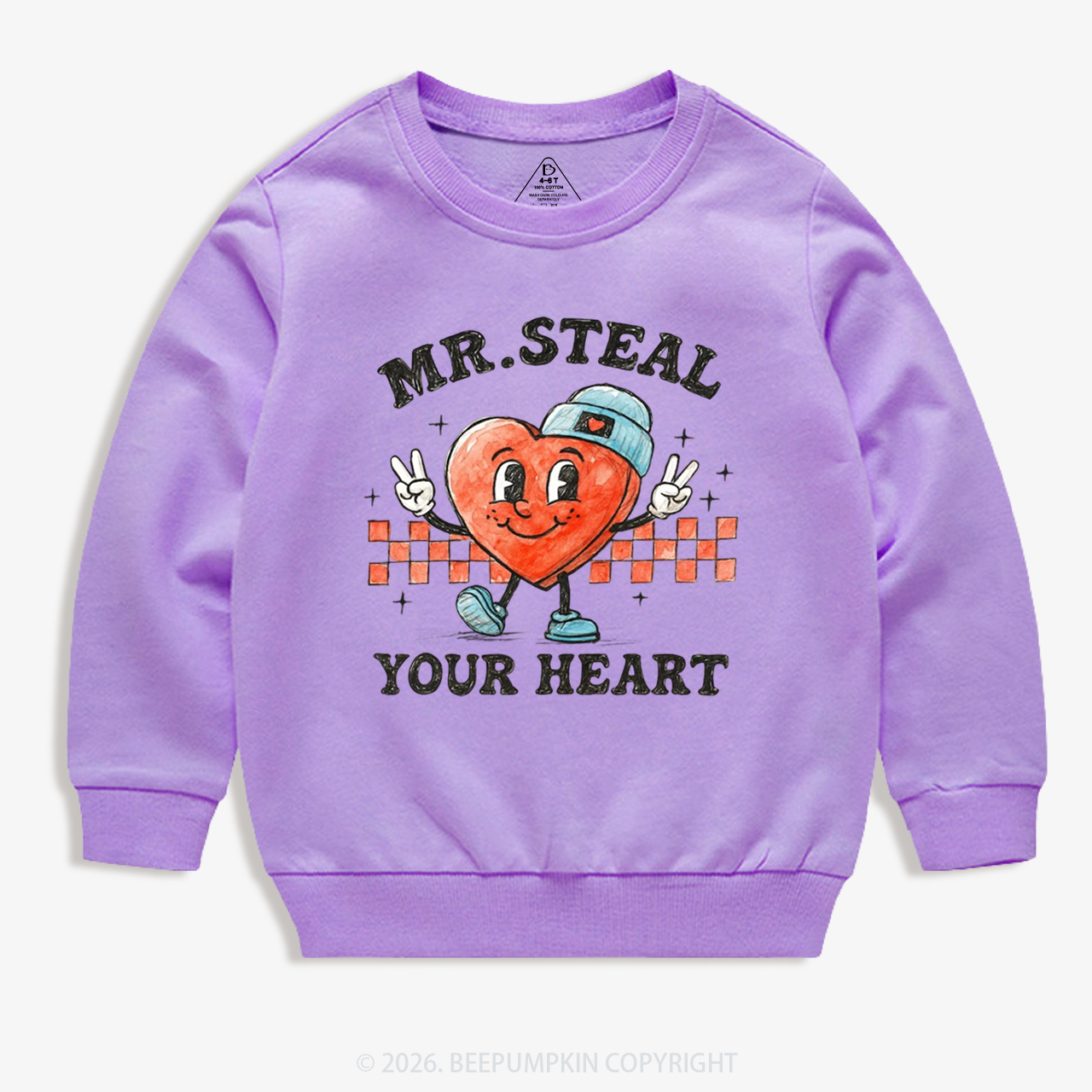 Mr. Steal Your Heart Valentine's Day Kid's Sweatshirt