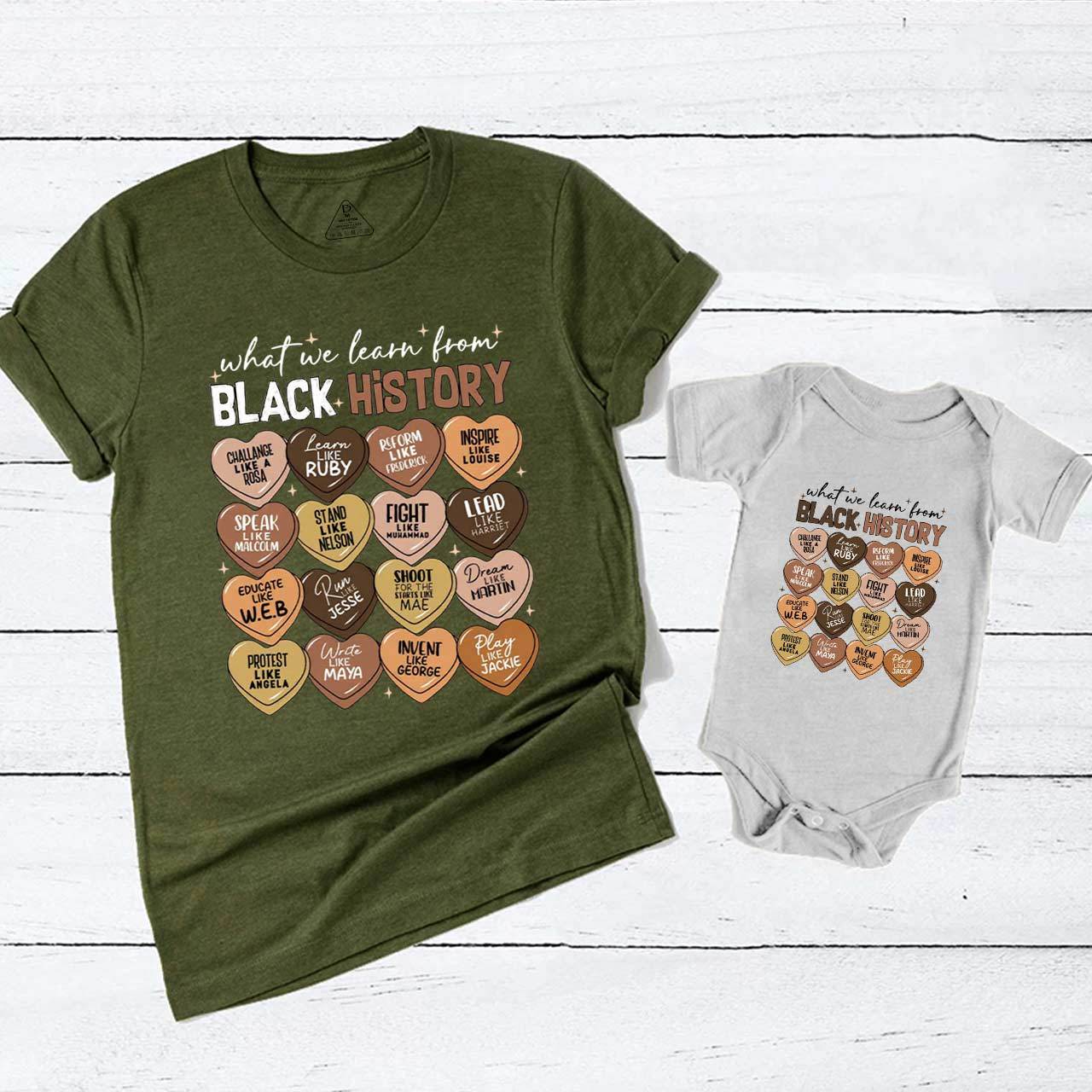 What We Learn From Black History Month Mom&Me Matching Tees