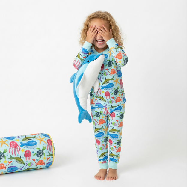 Ocean Friends Two-Piece Pajama Set For Kids