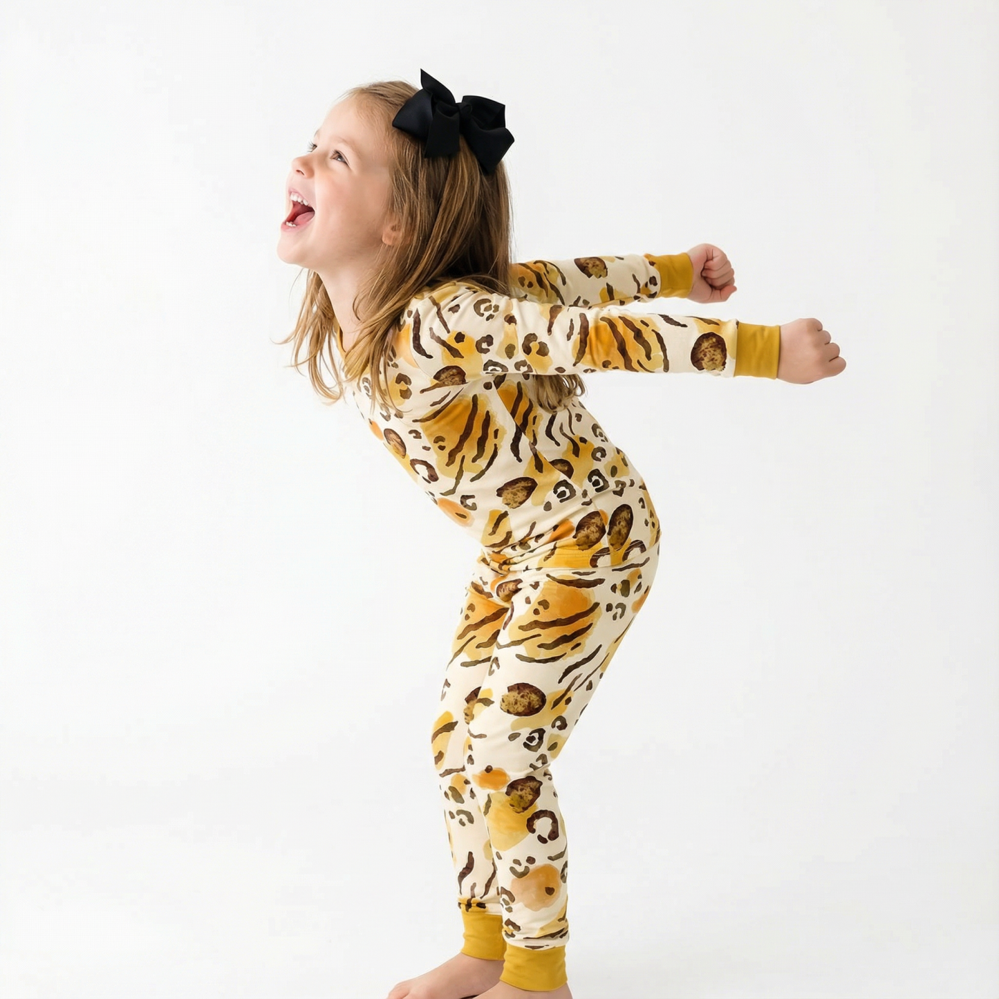 Little Leopard Two-Piece Pajama Set For Kids