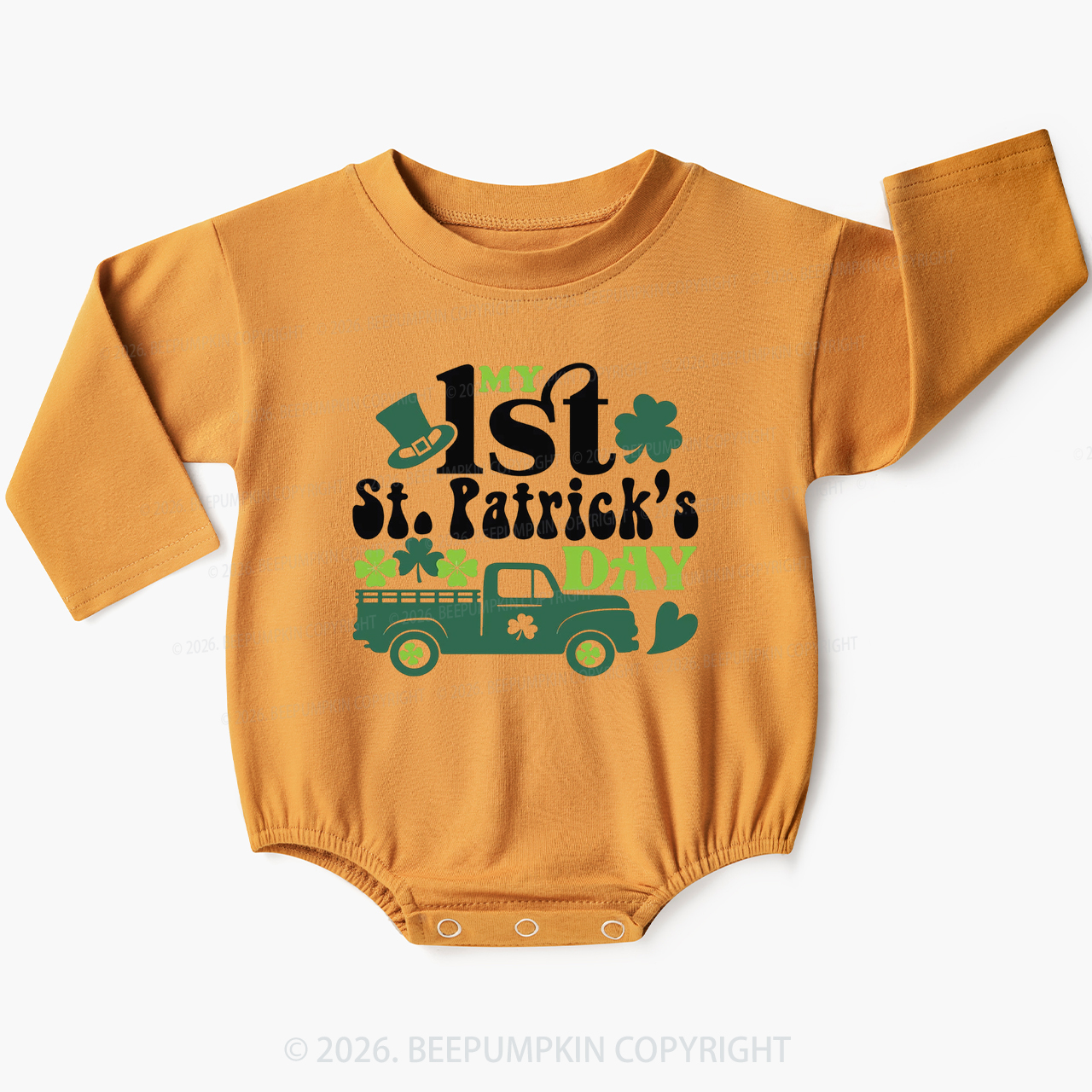 My First St. Patrick's Day Baby Bubble Romper Beepumpkin