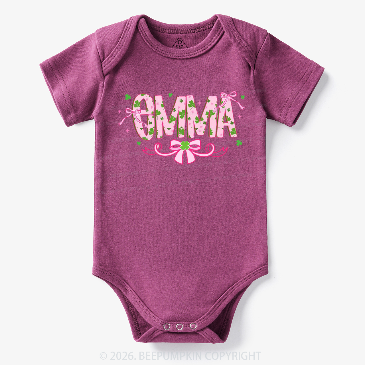 Personalized Name Shamrock St. Patrick’s Day Bodysuit