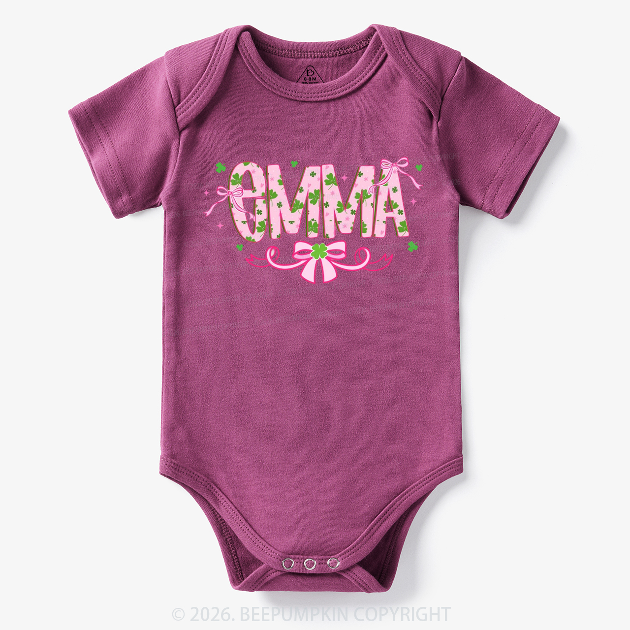 Personalized Name Shamrock St. Patrick’s Day Bodysuit