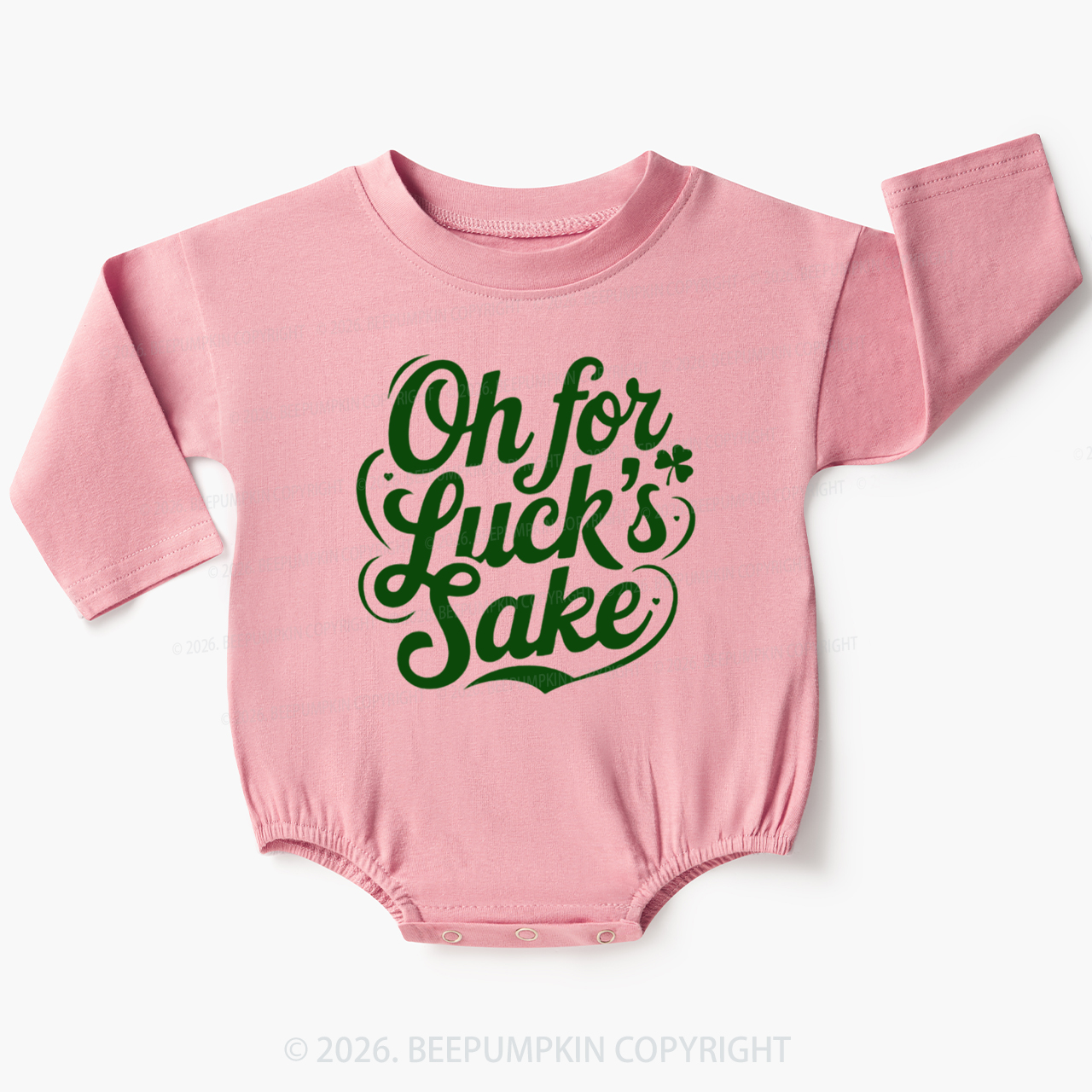 Oh For Luck’s Sake St. Patrick's Day Baby Bubble Romper Beepumpkin