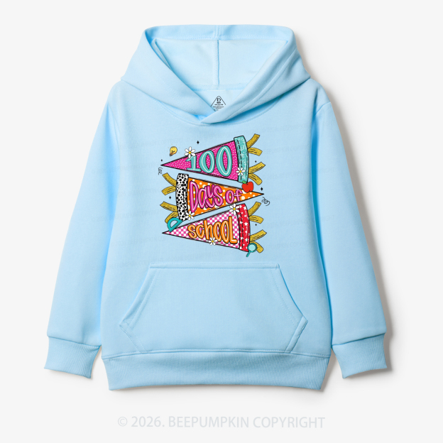 100 Days of School Coquette Bow Pencil Toddler&Kid's Hoodies