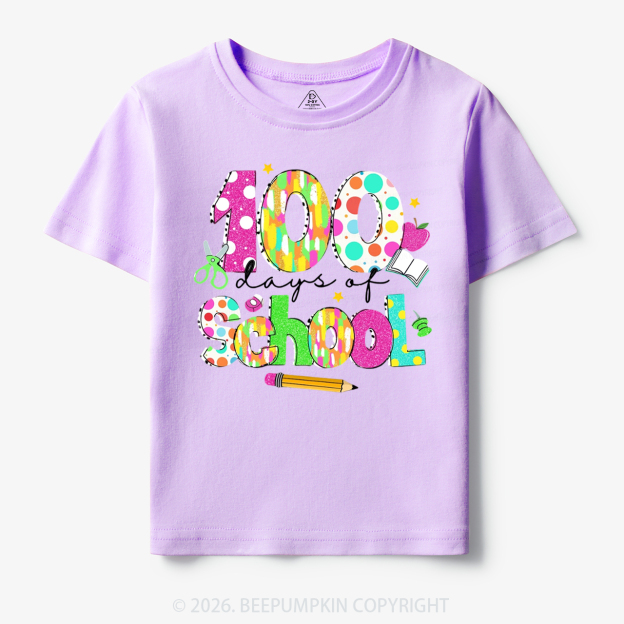 Colorful 100 Days of School Toddler&Kid's Tees