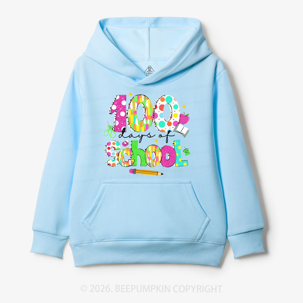 Colorful 100 Days of School Toddler&Kid's Hoodies